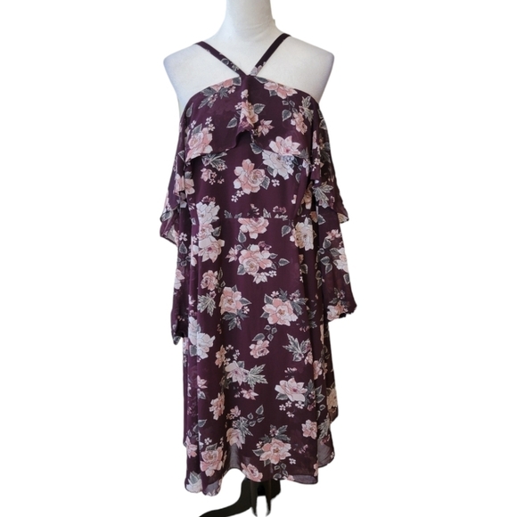 Torrid Halter Neck Cold Shoulder Dress Size 16 - Picture 3 of 6